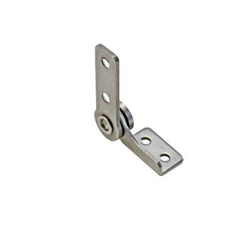 Stainless steel L-shaped torque hinge with damping and free-stop pivot, 1 piece