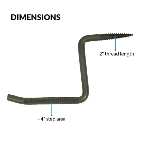 Step-Up Tree Step for Hunting Durable Slip-Resistant Tool-Free Install 4-Inch Step Area Supports Up to 750 Lbs Single Step Platform