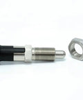 Top Shelf Stainless Steel Plunger Pin Set Double Pack For Tool Chest Organization With Quick Release Pull Ring Spring Loaded Self Locking Knob M10 Threads with nuts, showing detail and design.