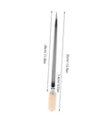 Stainless Steel Grain Sampler With Wooden Handle For Wheat And Rice Sampling shown in full length with dimensions