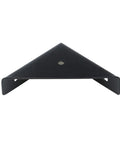 Rock Solid Triangle Shelf Brackets 90 Degree Corner Support in slick black finish, durable steel material, ideal for furniture support.
