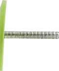 Rock Solid Electro Galvanized Roofing Nails Number 12 Gauge One Inch Long Spiral Shank With Flexible Plastic Cap Heads For House Wrap Sheathing And Underlayment Install, side view showing capped head.