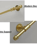 Hella Sturdy Gold Wrought Iron Handrail For Elderly And Kids Safety Stair Railing With No Sweat Indoor Outdoor Grab Complete Kit installed on wall