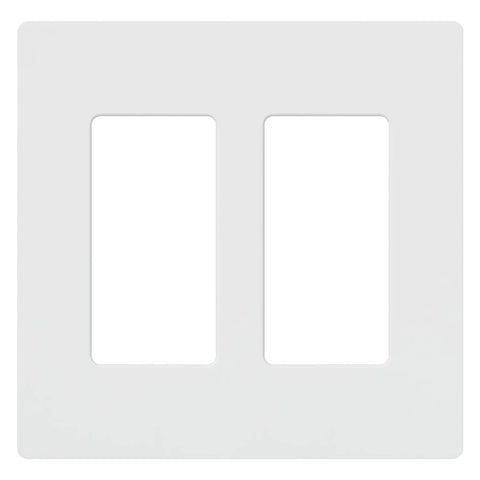 White 2 Gang Decorator Wall Plate Set No Visible Screws Flush Mount Snap On Installation Durable Plastic 3 Pack For Decorator Dimmers And Switches Included
