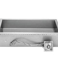 High End Built In Electric Bain Marie Heated Tank With Slick Thermostatic Control and Rock Solid Stainless Steel Design for Pro Level Commercial Wet Operation Soup Holding Kitchen Workstation