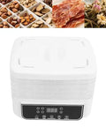 Straight Up Electric Food Freeze Dryer Machine With Five Trays And Digital Timer Precision Temperature Control For Home Kitchens, shown with dried fruits and snacks.