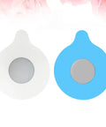 2pcs Silicone Bathtub Plug Drain Stopper Flexible Flat Cover in white and blue, designed for bath, sink, and laundry use.