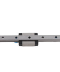 Front view of Beefy 9mm Linear Rail Kit with Mini Bearing Steel Slide Rail and Block 100mm Length 4 Point Load Bearing