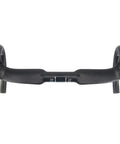 Front view of Ultra Light 31.8mm Carbon Road Bike Handlebar 400mm Wide Internal Routing 3K Matte Black Drop 127mm Reach 104mm T700 Fiber