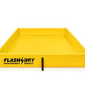 Portable Spill Containment Berm For Oil And Chemicals 4x4 Folding Duck Pond Tray shown in yellow PVC
