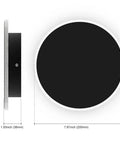 Side and front view of Modern Black Touch Sensor LED Wall Sconce 10W 3000K Hardwired Indoor Light, sleek metal and acrylic, 7.8 inch.