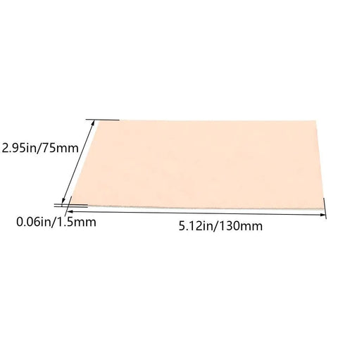 5 Pack Single Sided Copper Clad FR4 PCB Circuit Boards For DIY Prototyping 130mm x 75mm x 1.5mm Durable Glass Fiber Copper Laminate