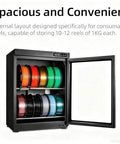 3D Printer Filament Dryer Box For Anti Moisture Storage, Humidity Range 15 To 60 Percent, Holds 10 To 12 Rolls Of 1Kg Filament