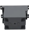 Front view of One Gang Old Work Electrical Outlet Box For Switches, Plastic Junction Box With Fourteen Cu In Capacity, AWG Standard, ETL Listed.