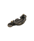 Set Of 10 Antique Bronze Finish Drop Swing Drawer Pulls With Screws 3 Inch Long Drop Bail Handles Featuring Two Point Seven Two Inch Center To Center Holes for Cabinets Dressers Cupboards Furniture Restoration And Wooden Cases In Rustic Vintage Style.