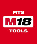 M18 Redlithium Forge 8.0 Ah Rechargeable Battery Pack Featuring Cool Cycle Active Cooling And High Output 12.0 tool compatibility sign.