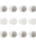 12 Pack One Half Inch PVC Pipe End Caps With Slip Openings White Caps For Unthreaded Pipes SCH40 Durable Corrosion Resistant Plumbing Fittings