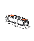 Lever Nut Inline Splice Wire Connector With Levers For All Conductor Types 2 Conductor Max 4 Mm2 Transparent Housing illustration