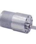 High Output DC Gear Motor 12V Or 24V Dual Voltage JGB37 Speed Reduction Box with metallic body and 6mm D shaft.