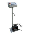 Shop Ready 40 Ton Hydraulic Horizontal Metal Bender With 3HP 220V Motor Includes Flat Steel Vee And 2 Inch Pipe Tube Combo Die Set control panel with foot switch.