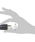 Side view of eLink EMF Neutralizer plug-in device, black plastic, two-prong plug, Amazon baby product
