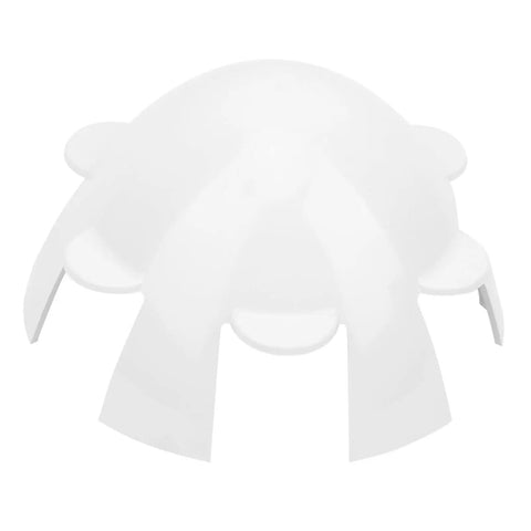 White hub cap for 800W Wind Turbine Generator Kit With 6 Nylon Blades And Controller For Boats Terraces Cabins And Home Off Grid Use 12V 24V 48V System Blue Finish Durable Weatherproof Design For Harsh Conditions And Quiet Operation.