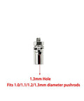 1.3mm adjustable pushrod connector showing metal construction, fits 1.0-1.3mm rods, part of 10 Pieces 1.3mm Adjustable Pushrod Connector Linkage Stopper Kit