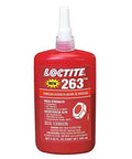 Primerless Threadlocker, High-Strength Red 250mL Quick-Dry Bond for Metal, Plastic, and Wood in red squeeze bottle.