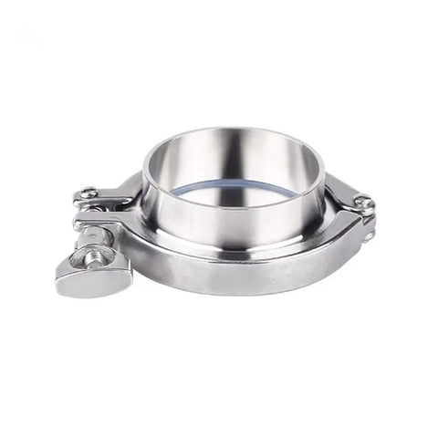 Top Shelf 304 Stainless Steel Ferrule Kit With Tri Clamp Pipe End Cap And Silicone Gasket For Dairy Food Processing Quick Fit Setup Durable Rugged Gear, 304 stainless steel tri clamp ferrule with silicone gasket