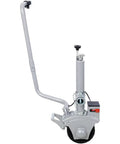 Heavy Duty Electric Trailer Dolly, 5000 Lb Towing Capacity, featuring swivel jack and 8 inch rubber tire for easy setup.