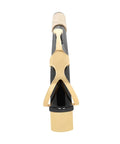 Curved Metal Neck Replacement For Alto Saxophone With Cork Sheet Black Nickel Plated Bend Neck Repair Kit viewed front on