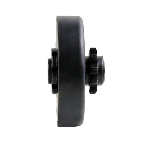 Sick 5/8 Bore 10 Tooth Centrifugal Clutch Drops Right Onto Your Gokart Or Drift Trike Rig With Pro Grade 428 Chain Kit Predator 212 Clone Engine Swap Delivers Beast Mode Power For Minibike And Fun Cart Whips side view showing the black clutch hub and teeth.