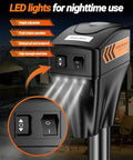 SEALIGHT 7500LB electric trailer tongue jack with LED light; 12V DC, front view with control switches.