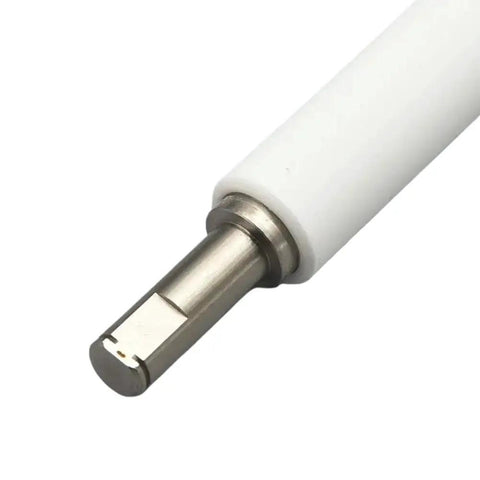 Pro Grade Heavy Duty Platen Roller Replacement For Zebra ZT200 ZT210 ZT220 ZT230 Thermal Printers Built Like A Tank For Smooth Printing All Day P1037974-028, close-up view of roller end.
