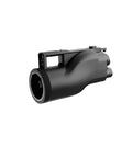 Close-up of Rock Solid Chademo To Ccs1 Ev Charger Adapter 150A connector, portable black design for fast charging.