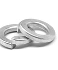 Pair of 1-1/2 in stainless steel split lock washers (18-8)