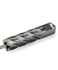 Annular cutter with Weldon shank, 3/4 in cutting diameter, HSS, angled side view