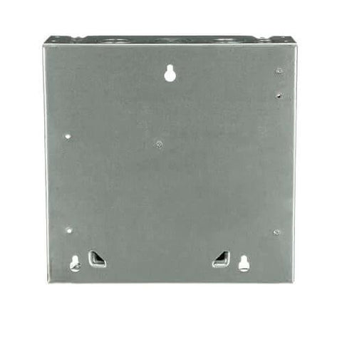 Back view of 125A Convertible Load Center TLM612FCUDP, Main Lug 6 Spaces 12 Circuits, 120/240V AC, Indoor NEMA 1 Galvanized Enclosure