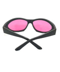 Pro Grade Near Infrared Laser Safety Glasses Locked In Sharp OD5 Plus Shield For 755Nm And 808Nm Diodes Clear Lens from back view.