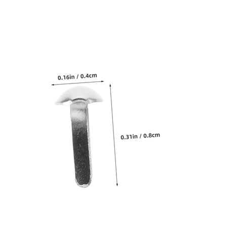 Single silver split pin from 100 Pcs Iron Fasteners For DIY Projects And Scrapbooking Durable Split Pins For Crafting And Puppet Making Kit