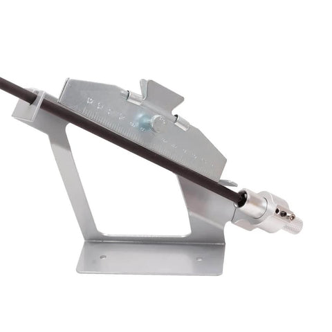 Side view of Durable Stainless Steel Magnetic Fletching Jig Kit For Arrows With Quick Clamp Easy Setup And Adjustable Pro Grade 3 Or 4 Fletching Options DIY Arrow Vanes Jig Tool, showing the magnetic clamp and adjustable features.