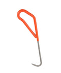 Dope Root Hook Tool for Bonsai Care and Soil Loosening, 8.5 Inch Metal Gardening Tool for Gentle Root Stretcher and Easy Repotting of Potted Plants, Built Tough for Bonsai Enthusiasts. Orange metal root hook with curved tip