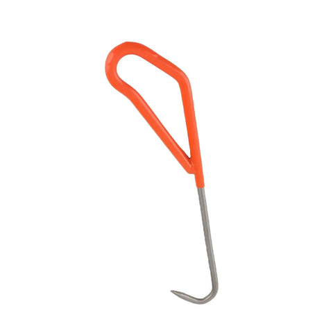 Dope Root Hook Tool for Bonsai Care and Soil Loosening, 8.5 Inch Metal Gardening Tool for Gentle Root Stretcher and Easy Repotting of Potted Plants, Built Tough for Bonsai Enthusiasts. Orange metal root hook with curved tip
