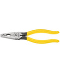Conduit Locknut And Reaming Pliers For EMT And Rigid Conduit, pro grade tool with yellow handles, side view
