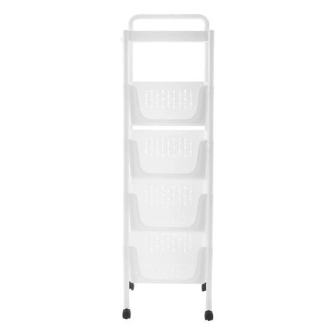 Keep Your Produce Fresh As A Daisy With This Five Tier Floor Standing Fruit And Vegetable Storage Basket Featuring Ventilated Plastic Bins