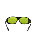 Top Shelf Infrared Laser Protective Glasses For Nd Yag And Multi Wave Bands with heavy duty clear optics, front view.