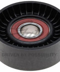 Gates DriveAlign belt drive idler pulley with red inner bearing and black outer housing.