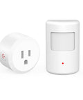 Motion Sensor Switch With Outlet Plug-In For Home Use Auto Turns On Lights Fans Or AC With PIR Infrared Sensor 100 Ft Range