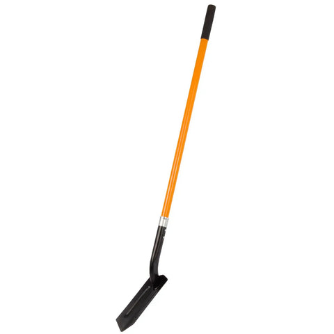 Heavy Duty Trench Shovel With 56 Inch Fiberglass Handle, 4 Inch V Shaped Narrow Blade For Tight Trenches