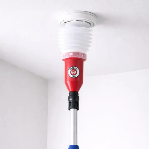 Smoke Detector Tester Pro With Long Reach Pole For Fire Alarms, Non Conductive PVC Construction, Drop Ceiling Friendly, Enclosed Test Cup With Smoke, Beefed Up Redesign And Durable Build, Best Seller Since 2018